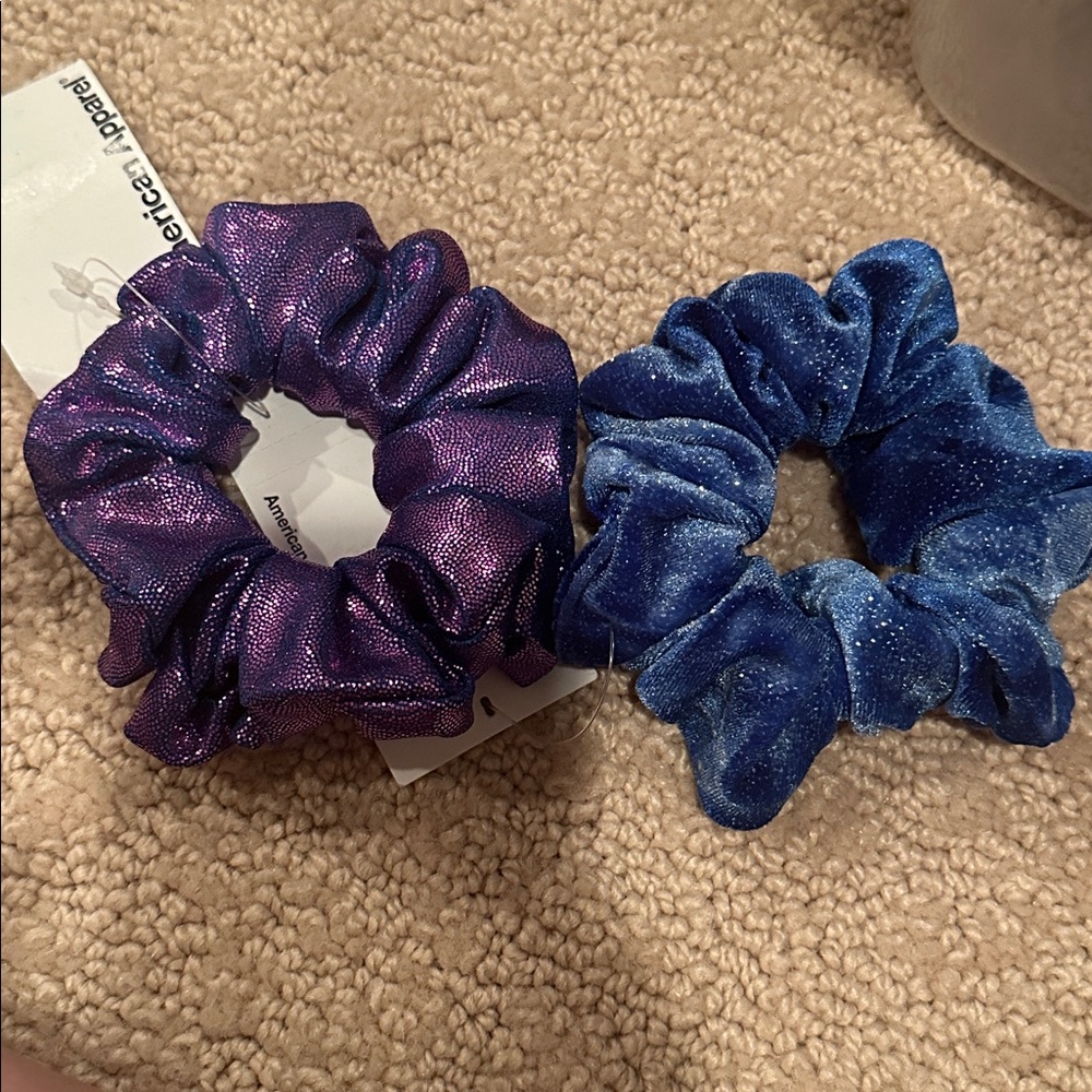 NEW 2 American Apparel Glitter Scrunchies (firm price)